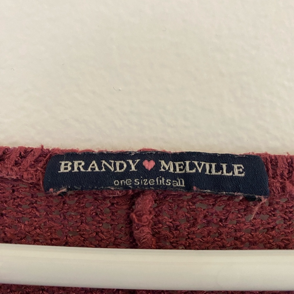 Brandy Melville Burgundy Knit Top - Picture 4 of 4